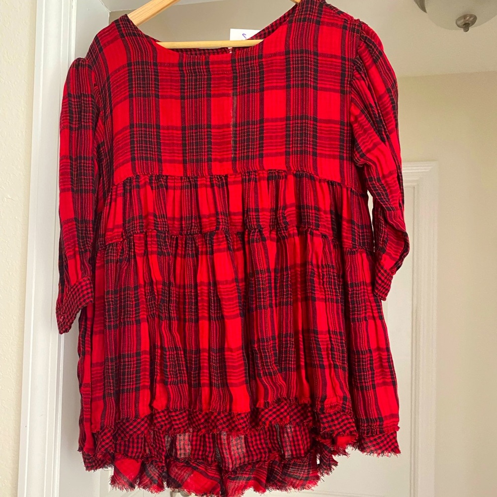 Small woman’s plaid blouse nwt